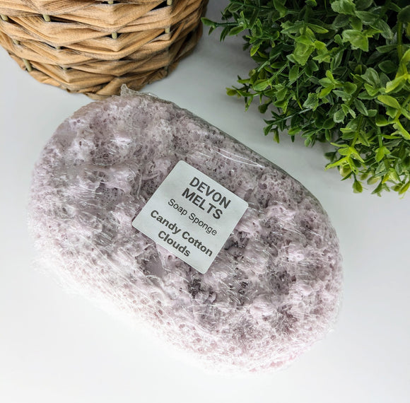 Large Fragranced Exfoliating Soap Sponge - Candy Cotton Clouds
