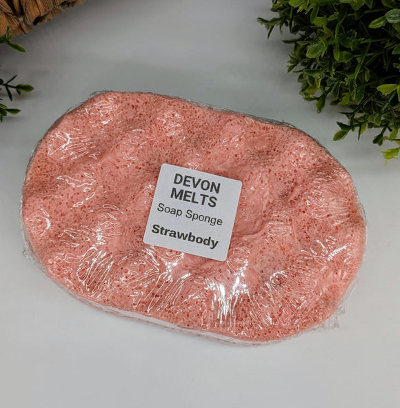 Large Fragranced Exfoliating Soap Sponge - Strawbody