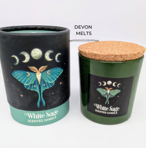 Luna Moth White Sage Candle - £7.95