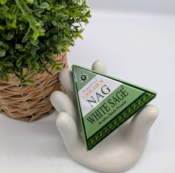 Golden Nag Back Flow Incense Cones - White Sage 10 pack - £2.95