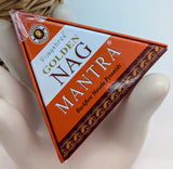 Golden Nag Back Flow Incense Cones - Mantra 10 pack - £2.95