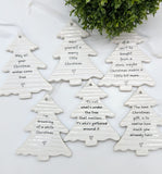 Hanging Ceramic Christmas Tree Plaques- £3.75