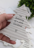 Hanging Ceramic Christmas Tree Plaques- £3.75