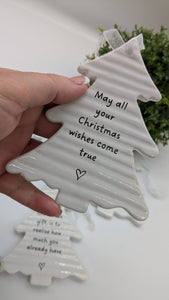 Hanging Ceramic Christmas Tree Plaques- £3.75