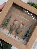 Christmas Pebble Art Framed Picture - £4.50