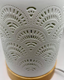 Hestia Electric Ceramic Wax Melt Burner - White Lace - £25.95