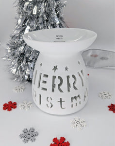 Christmas Cut Out 'Merry Christmas' Text Ceramic Burner - £9.95