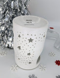 Christmas Scene White Ceramic Burner - £8.95