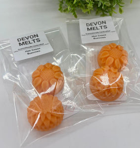 Flower Melts 2pk - Hot Cross Bunnies  - £1.35