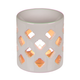 Lattice Cut-Out White Burner - Now £4.95