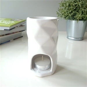 Abstract White Ceramic Burner - £7.95