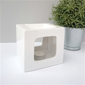 Cubic White Ceramic Burner - £11.95