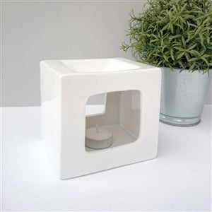 Cubic White Ceramic Burner