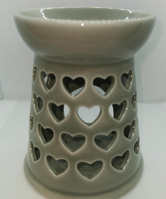 Grey Heart Cutout High Gloss Burner - £8.95