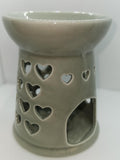 Grey Heart Cutout High Gloss Burner - £8.95