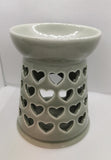 Grey Heart Cutout High Gloss Burner - £8.95