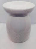 White Embossed Leaves Burner - £6.75