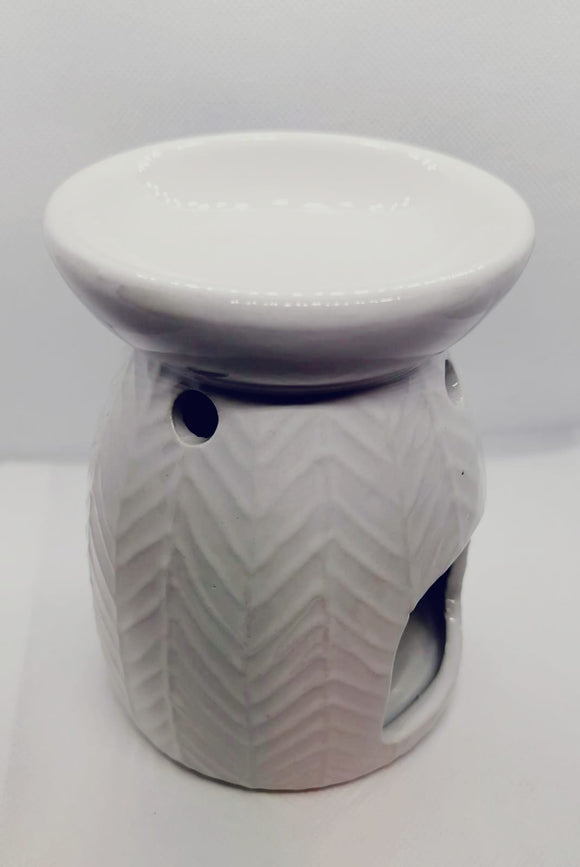 White Embossed Chevron Burner - £6.75