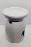 White Embossed Chevron Burner - £6.75