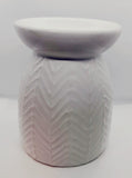 White Embossed Chevron Burner - £6.75