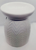 White Embossed Chevron Burner - £6.75