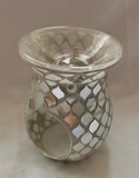 Pearl & Silver Mosaic Wax Burner - £12.95