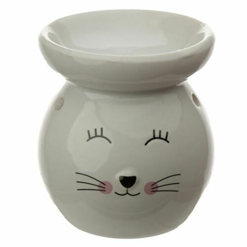 White Ceramic Cat wax burner - Now £5.00 - was £5.95